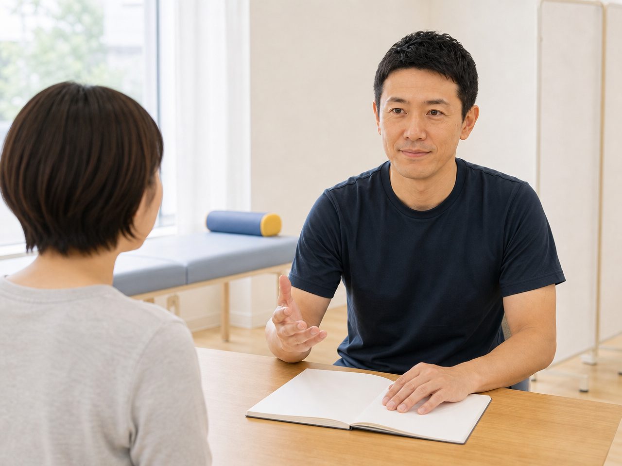 検査結果を説明する院長
