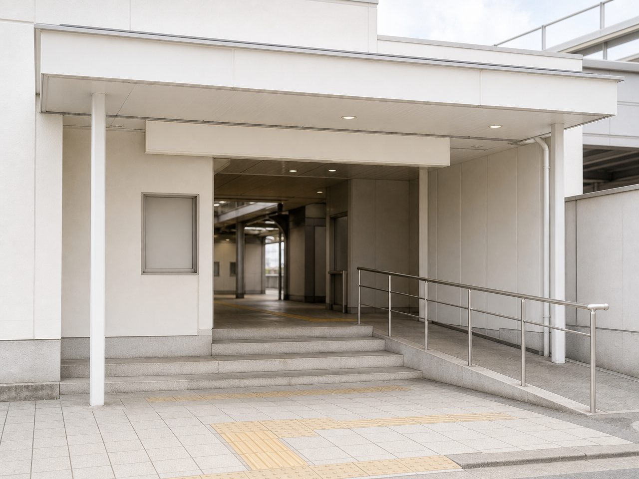 晴日駅東口の改札前