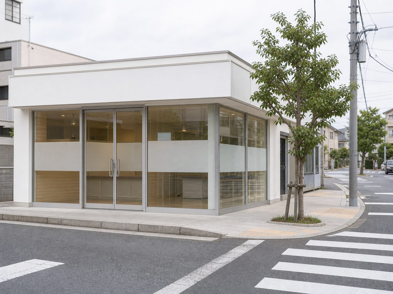 コンビニのある交差点